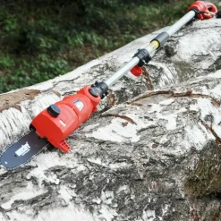 HECHT - H 971 w scie a ébrancher tronçonneuse avec manche télescopique 2,80m et tête de coupe rotative