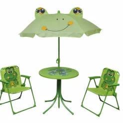 HELLOSHOP26 - Jeu de bistro avec parasol pour enfants 3 pièces vert