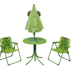 HELLOSHOP26 - Jeu de bistro avec parasol pour enfants 3 pièces vert
