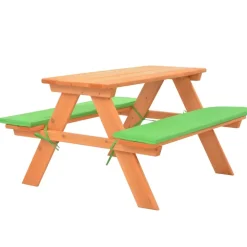 HELLOSHOP26 - Table de pique-nique pour enfants avec bancs 89 x 79 x 50 cm sapin