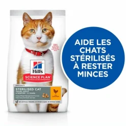 HILL'S - Croquettes chat science plan sterilised young adult poulet - hill's 3 kg