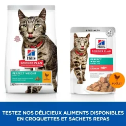 HILL'S - Croquettes chat science plan adult perfect weigh - hill's 7 kg