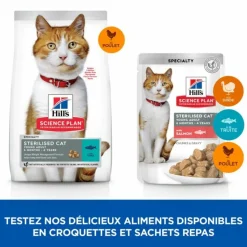 HILL'S - Croquettes chat science plan sterilised young adult poulet - hill's 15 kg