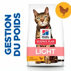 HILL'S - Croquettes chat science plan adult light poulet - hill's 10 kg