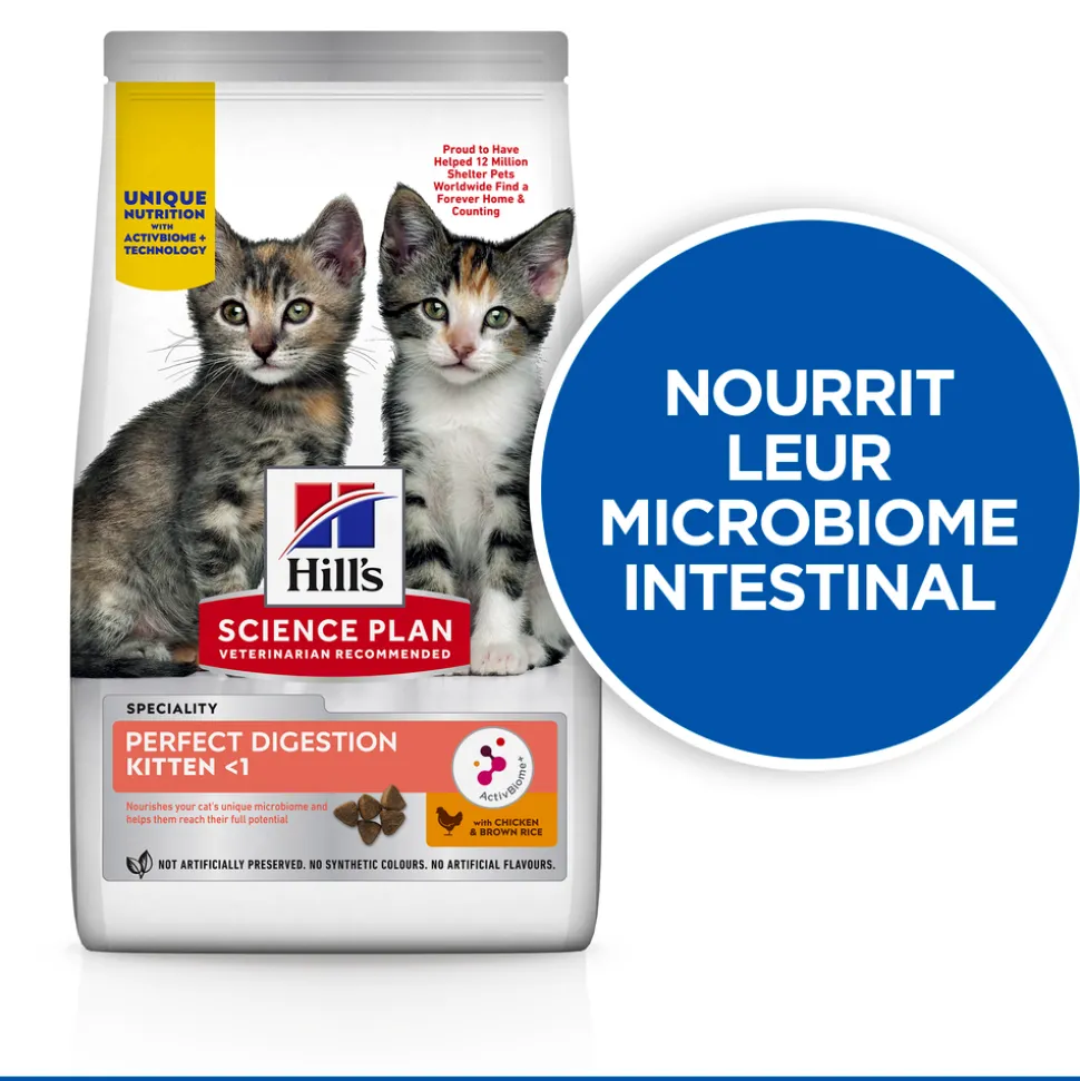 HILL'S - Croquettes Perfect Digestion kitten 1 poulet pour chaton 1.5kg