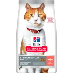 HILL'S - Croquettes pour chat adulte stérilisé, au saumon - 3kg