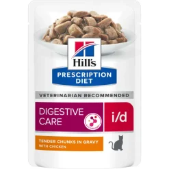 HILL'S - Patee chat adult prescription diets i/d digestive care poulet (sachet) - hill's 12*85 g