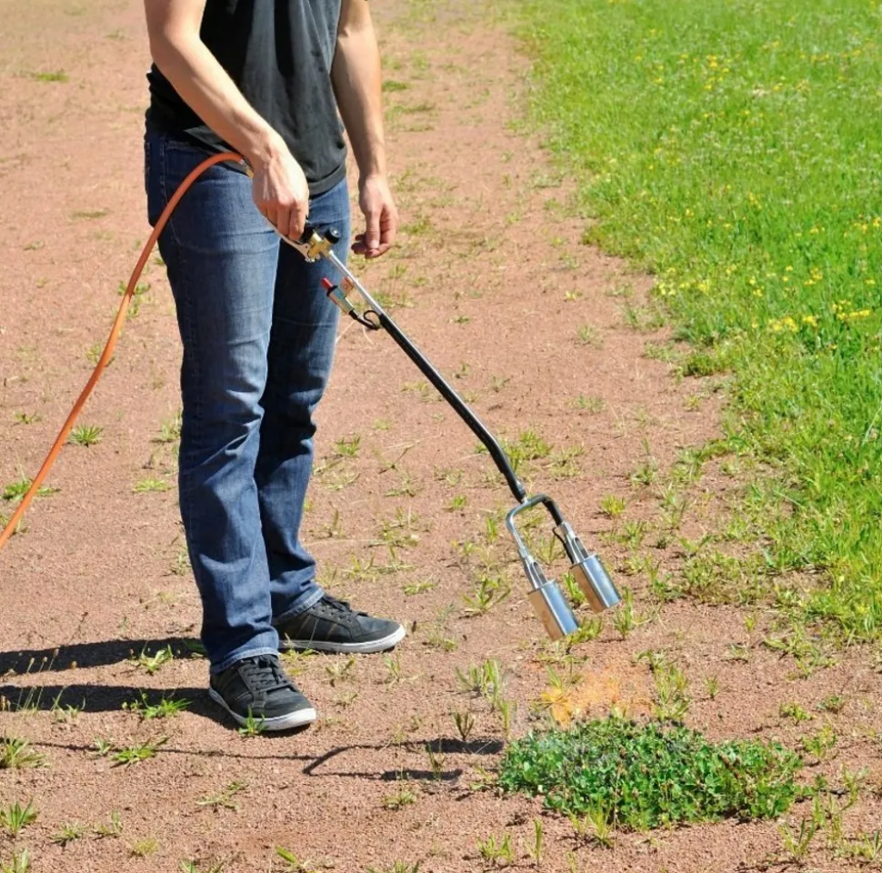 HOZELOCK - Désherbeur thermique à gaz 2 brûleurs en métal et plastique