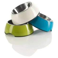 HUNTER - Mangeoire pour chiens mélamine acier inoxydable blanc 350 ml (NULL,5 x 18,5 x 9,5 cm)