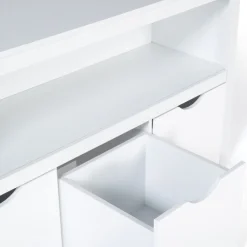 IDMARKET - Meuble de rangement enfant mana en bois blanc 3 tiroirs cubes sur roulettes