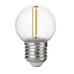 ILLUPRO - Guirlande guinguette extérieur 10m 10 ampoules led filament 1w e27 blanc chaud plastique ip65