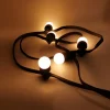ILLUPRO - Guirlande guinguette 10m 20 ampoules 1w led e27 blanc chaud ip65 professionnelle