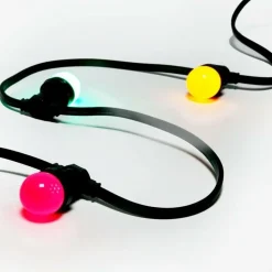 ILLUPRO - Guirlande guinguette extérieur multicolore ip65 10m 20 ampoules e27 professionnelle