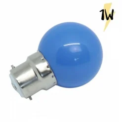 ILLUPRO - Lot de 10 ampoules guinguette b22 1w multicolores et blanc chaud led à baïonnettes plastique professionnelle