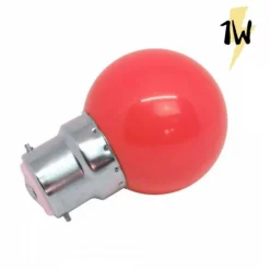 ILLUPRO - Lot de 10 ampoules guinguette b22 1w multicolores et blanc chaud led à baïonnettes plastique professionnelle