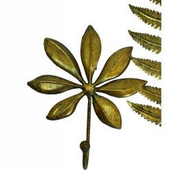 INTERIOR'S - Applique murale patère feuilles diverses métal or - voyage interior's