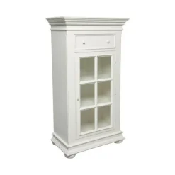 INTERIOR'S - Bibus 1 porte vitrée bois blanc - harmonie interior's