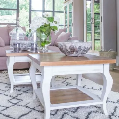 INTERIOR'S - Bout de canapé bois blanc - provence interior's