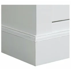 INTERIOR'S - Buffet bas 2 portes 4 tiroirs supérieurs mdf blanc - rhode island interior's