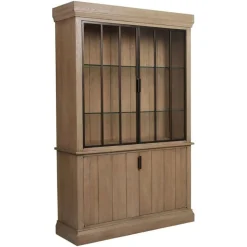 INTERIOR'S - Buffet vitré bois beige - demeure interior's