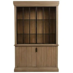 INTERIOR'S - Buffet vitré bois beige - demeure interior's