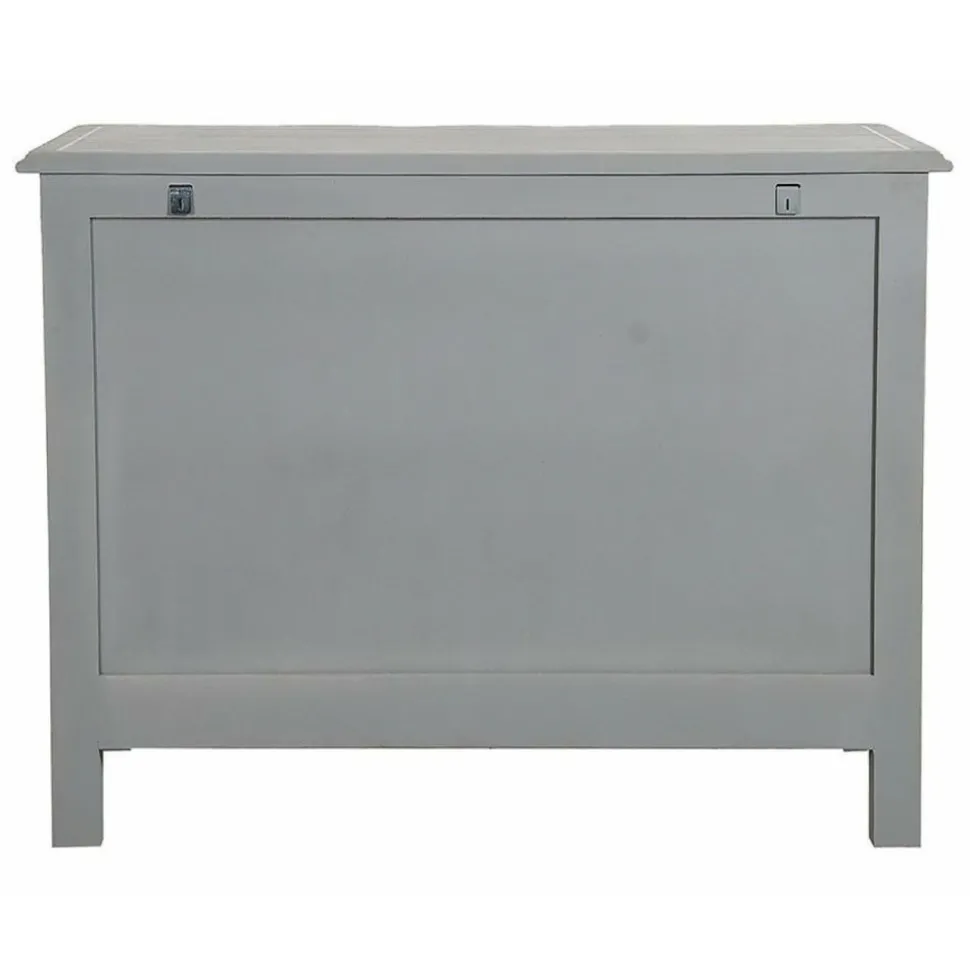 INTERIOR'S - Commode galbée 5 tiroirs mdf gris - gustavien interior's