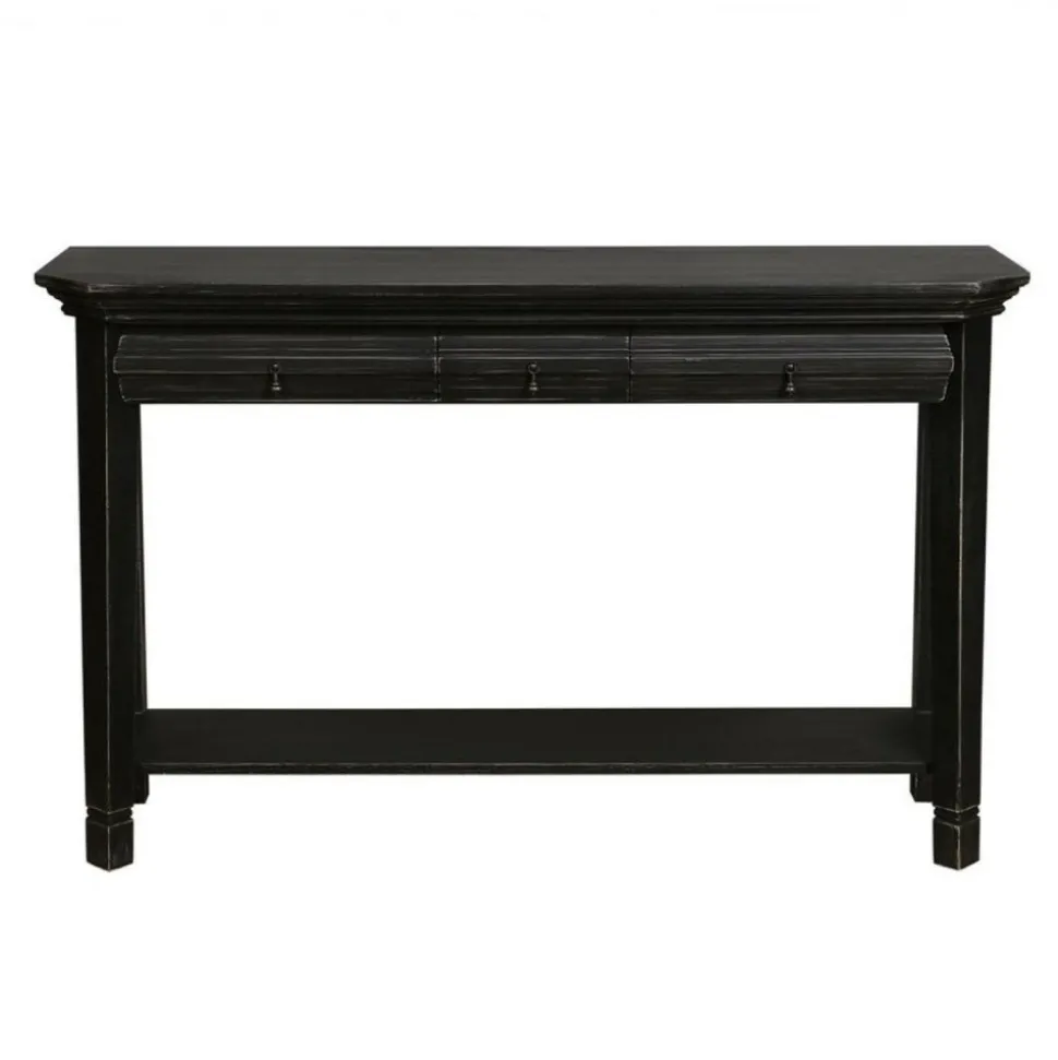 INTERIOR'S - Console 3 tiroirs mdf noir - bruges interior's