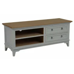 INTERIOR'S - Meuble tv 2 tiroirs bois gris - esquisse interior's