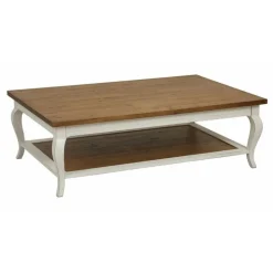 INTERIOR'S - Table basse rectangulaire bois blanc - provence interior's