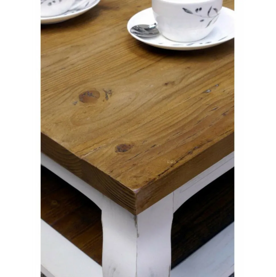INTERIOR'S - Table basse rectangulaire bois blanc - provence interior's