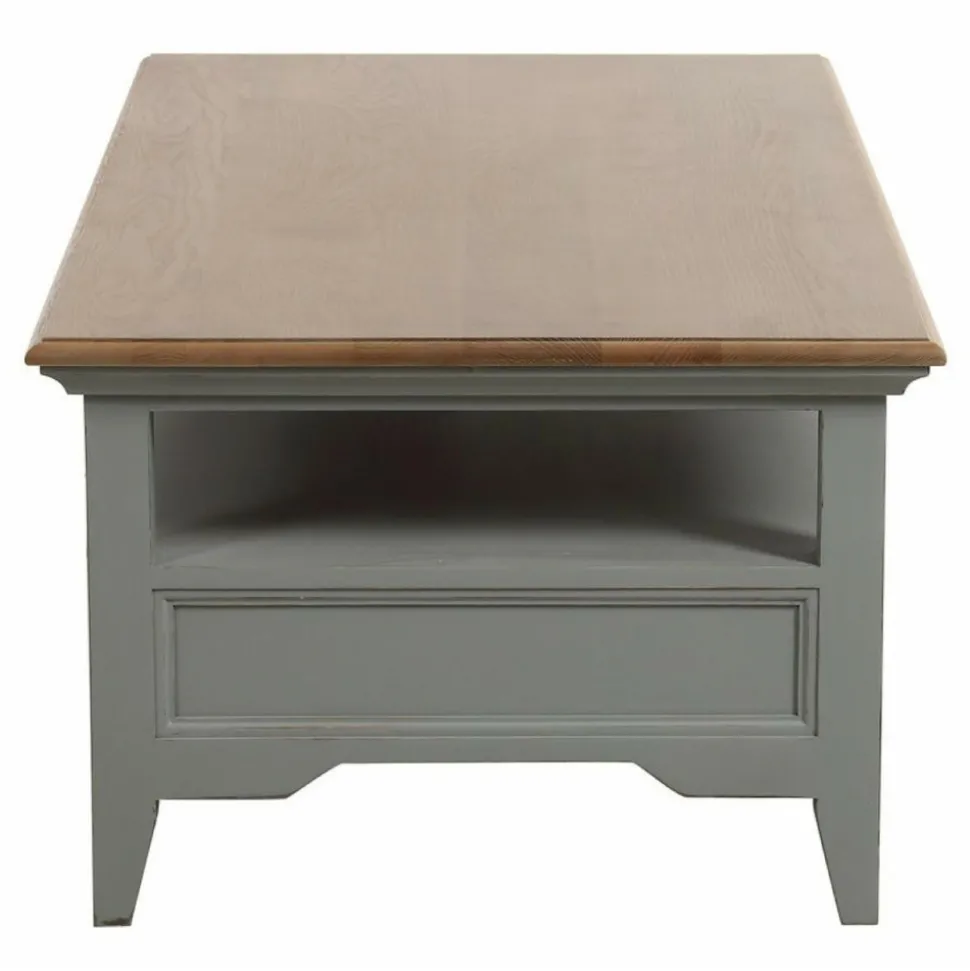 INTERIOR'S - Table basse rectangulaire 2 tiroirs bois gris - esquisse interior's
