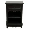 INTERIOR'S - Table de chevet mdf noir - harmonie interior's