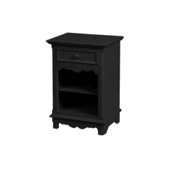 INTERIOR'S - Table de chevet mdf noir - harmonie interior's