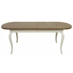 INTERIOR'S - Table ovale extensible bois blanc - provence interior's