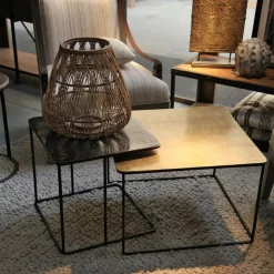 INTERIOR'S - Tables basses gigognes (set de 2 pièces) fer gris - factory interior's