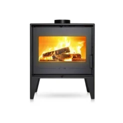 INVICTA - Poele a bois en acier invicta - puissance optimale: 8 kw - max: 10 kw - bûches 52 cm, raccordable, ecodesign