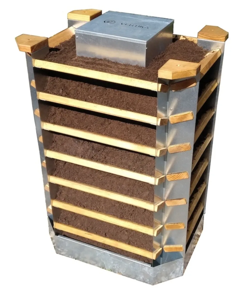 JANY - Potager composteur vertika - dimensions : 50 x 65cm - h. 100cm - made in france