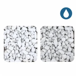 JARDINEX - Galet marbre blanc 40/60 mm- big bag 1t (10 m²) - blanc