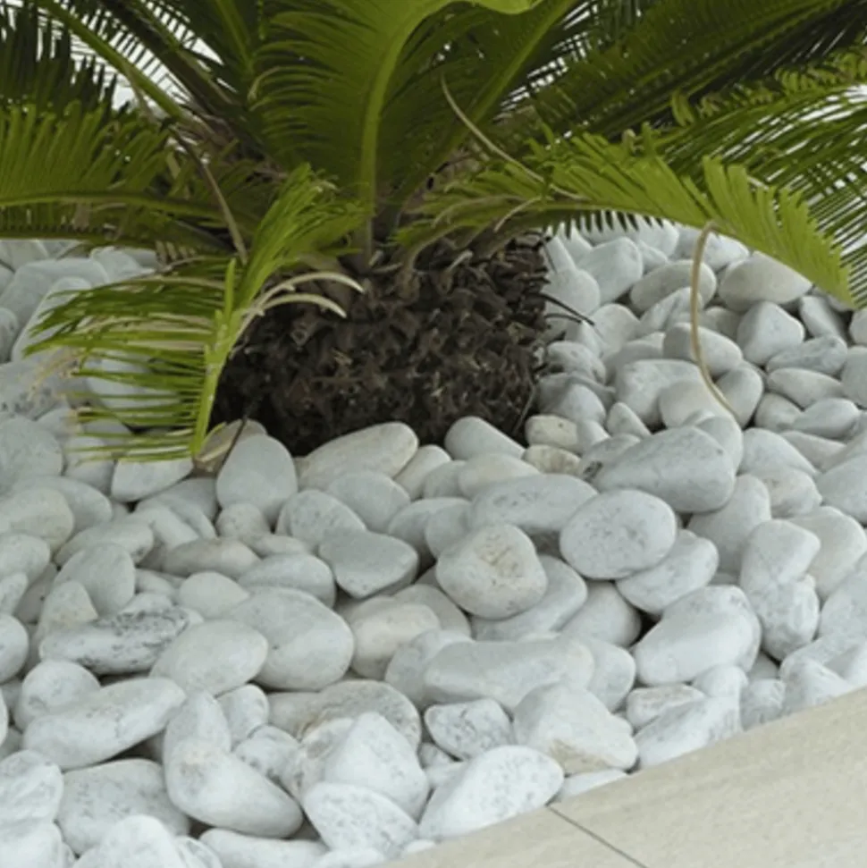 JARDINEX - Galet marbre blanc 40/60 mm- big bag 1t (10 m²) - blanc