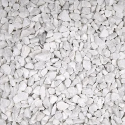 JARDINEX - Gravier concassé marbre blanc 9/12 mm - big bag 1t (16 m²) - blanc