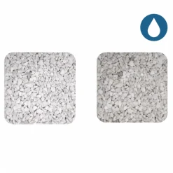 JARDINEX - Gravier concassé marbre blanc 9/12 mm - big bag 1t (16 m²) - blanc