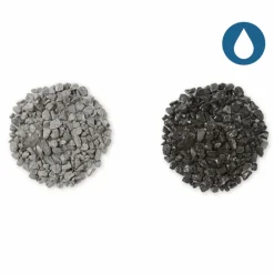 JARDINEX - Gravier concassé calcaire noir 6/14 mm - big bag 1t (16 m²) - noir