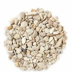 JARDINEX - Gravier roulé calcaire beige 5/15 mm - big bag 1t (16 m²) - beige