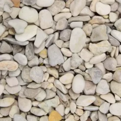 JARDINEX - Gravier roulé calcaire beige 5/15 mm - big bag 1t (16 m²) - beige