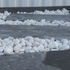 JARDINEX - Gravier roulé marbre blanc carrare 15/25 mm - big bag 1t (16 m²) - blanc