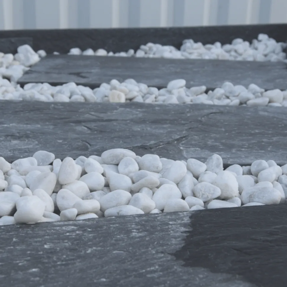 JARDINEX - Gravier roulé marbre blanc carrare 15/25 mm - big bag 1t (16 m²) - blanc