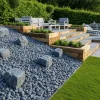 JARDINEX - Roche gris bleu pour gabion et aménagement (80/150 mm)-big bag 1t - gris bleu