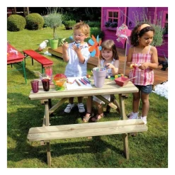 JARDIPOLYS - Table pique-nique bois pour enfant wapiti