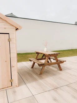 JARDIPOLYS - Table pique-nique bois pour enfant wapiti