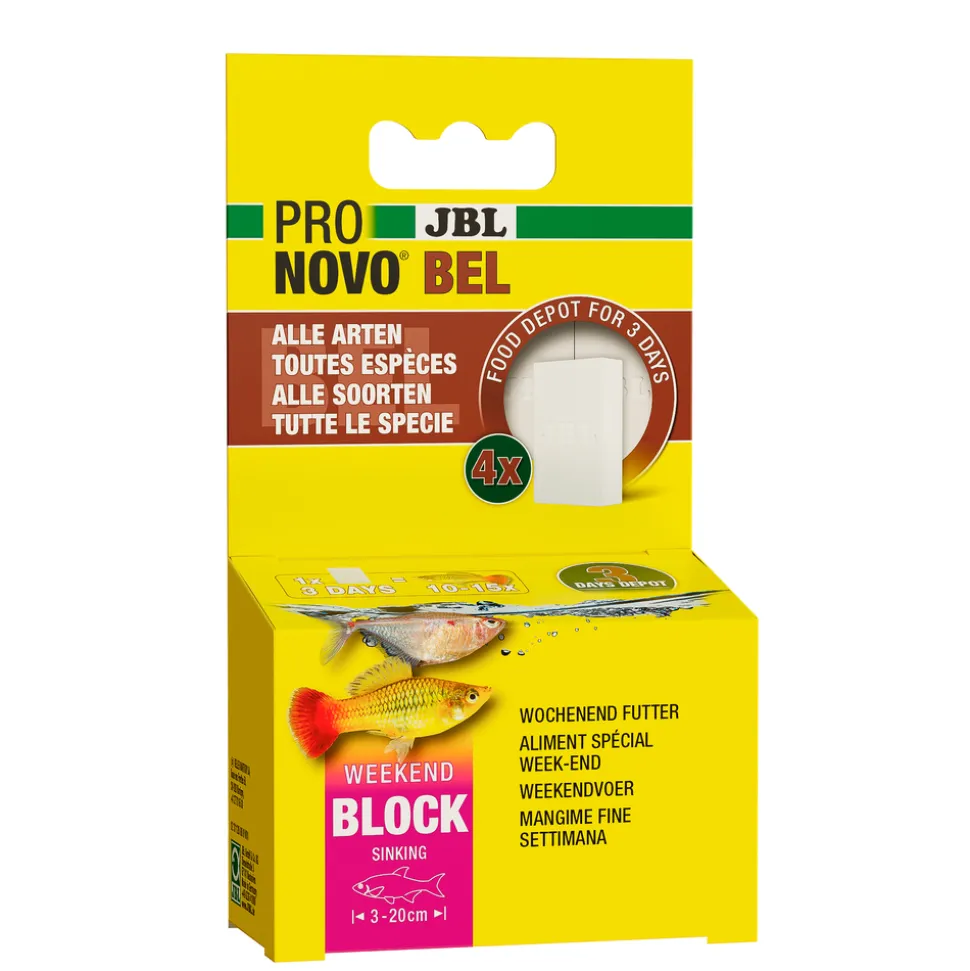 JBL - Aliment Block Week-end pour poissons d'aquarium x4